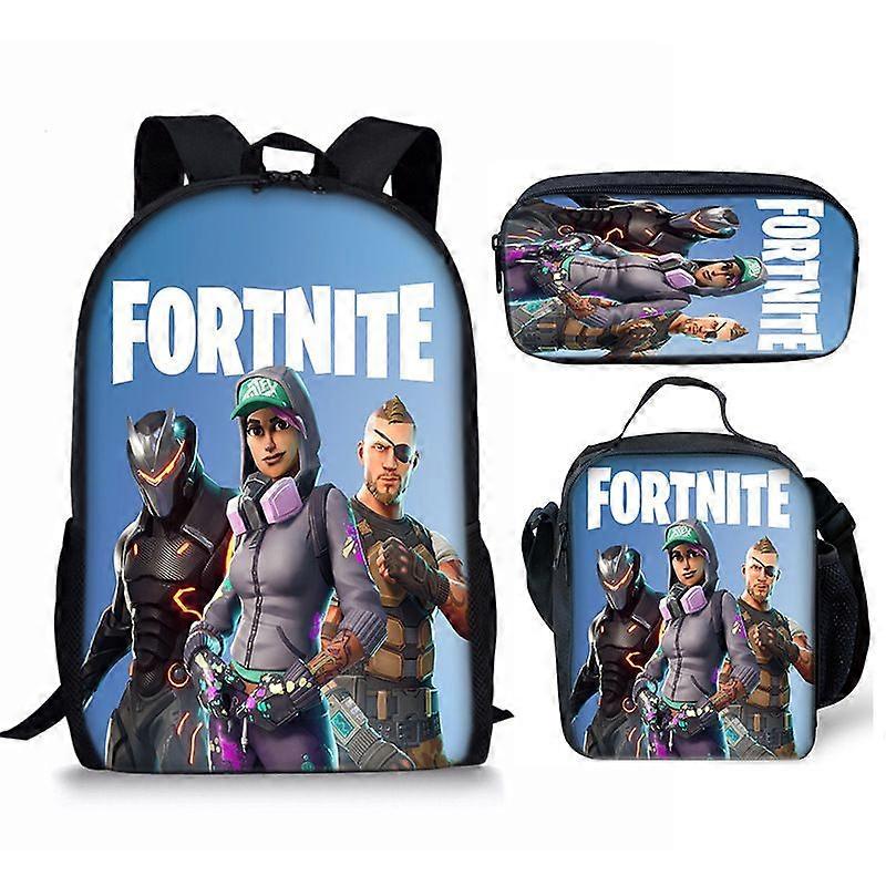 Fortnite Fortnite Backpack Large Capacity Three-piece Set Peripheral Backpack Student School Bag