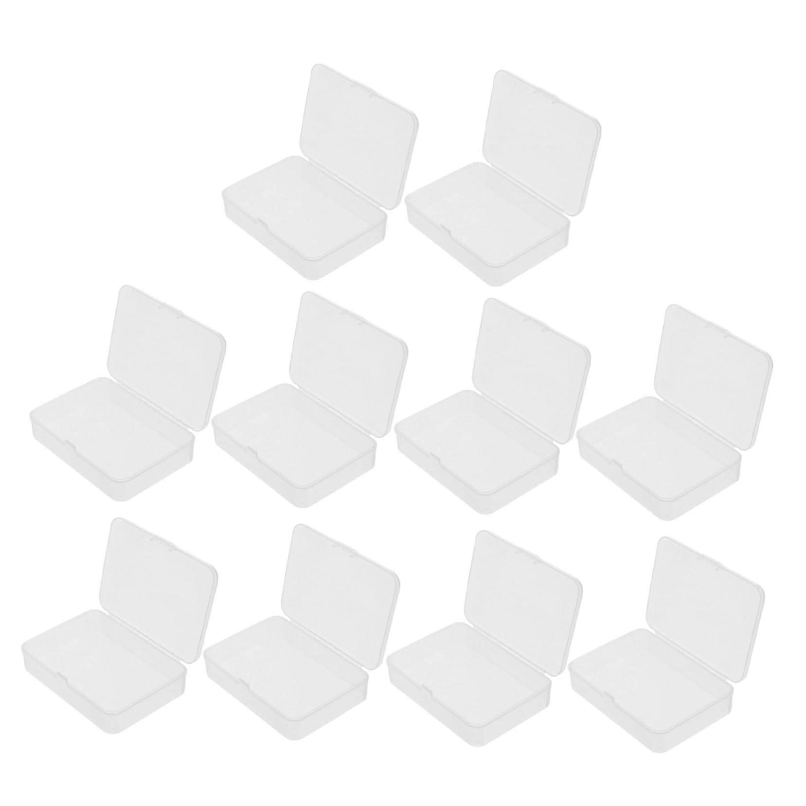 Plastic Storage Box Set Clear Card Storage Case for Trading Cards Crafts Beads Compact Organizer