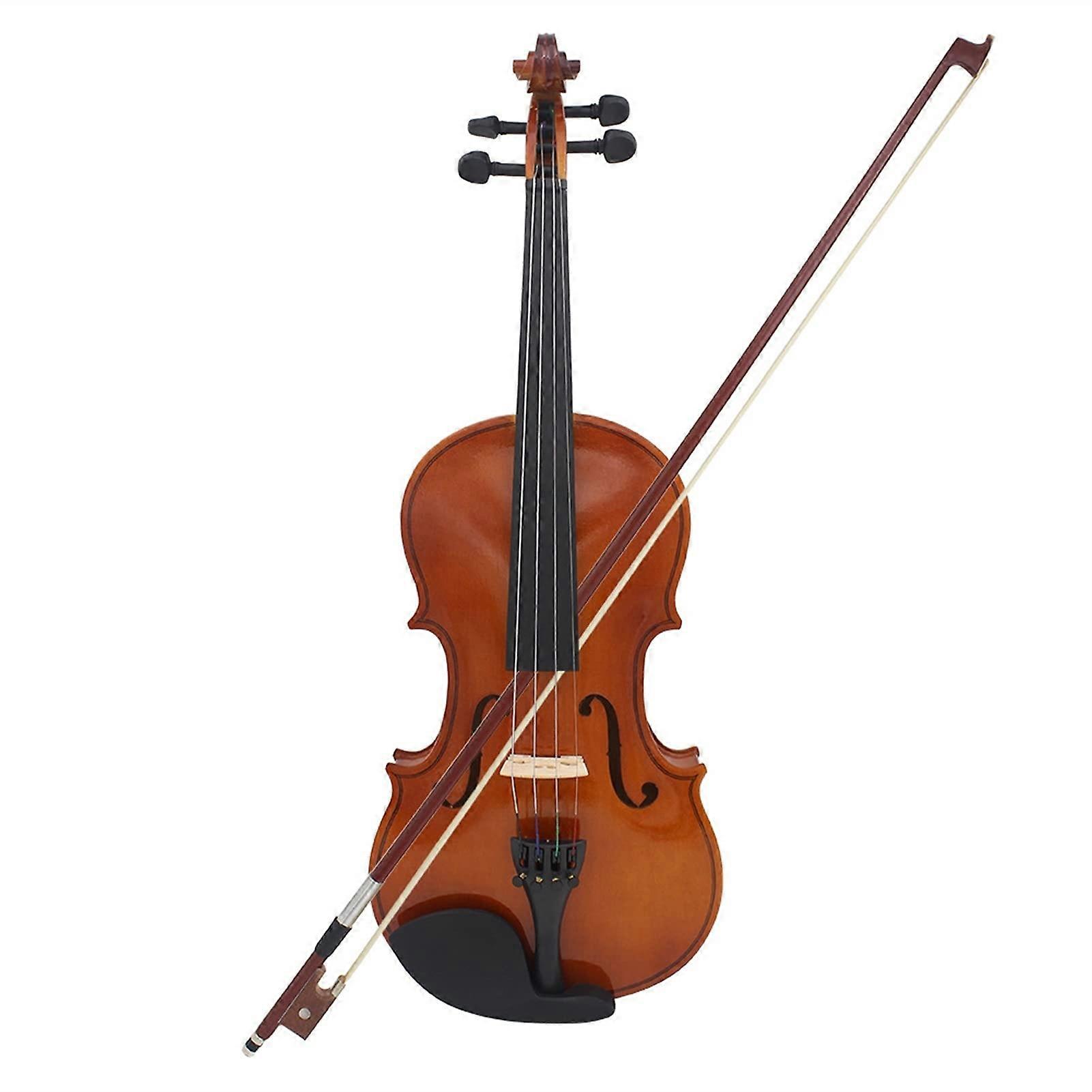 1/8 Size Beginner Violin Solid Wood Clear Balanced Tone with Case and Bow for Kids