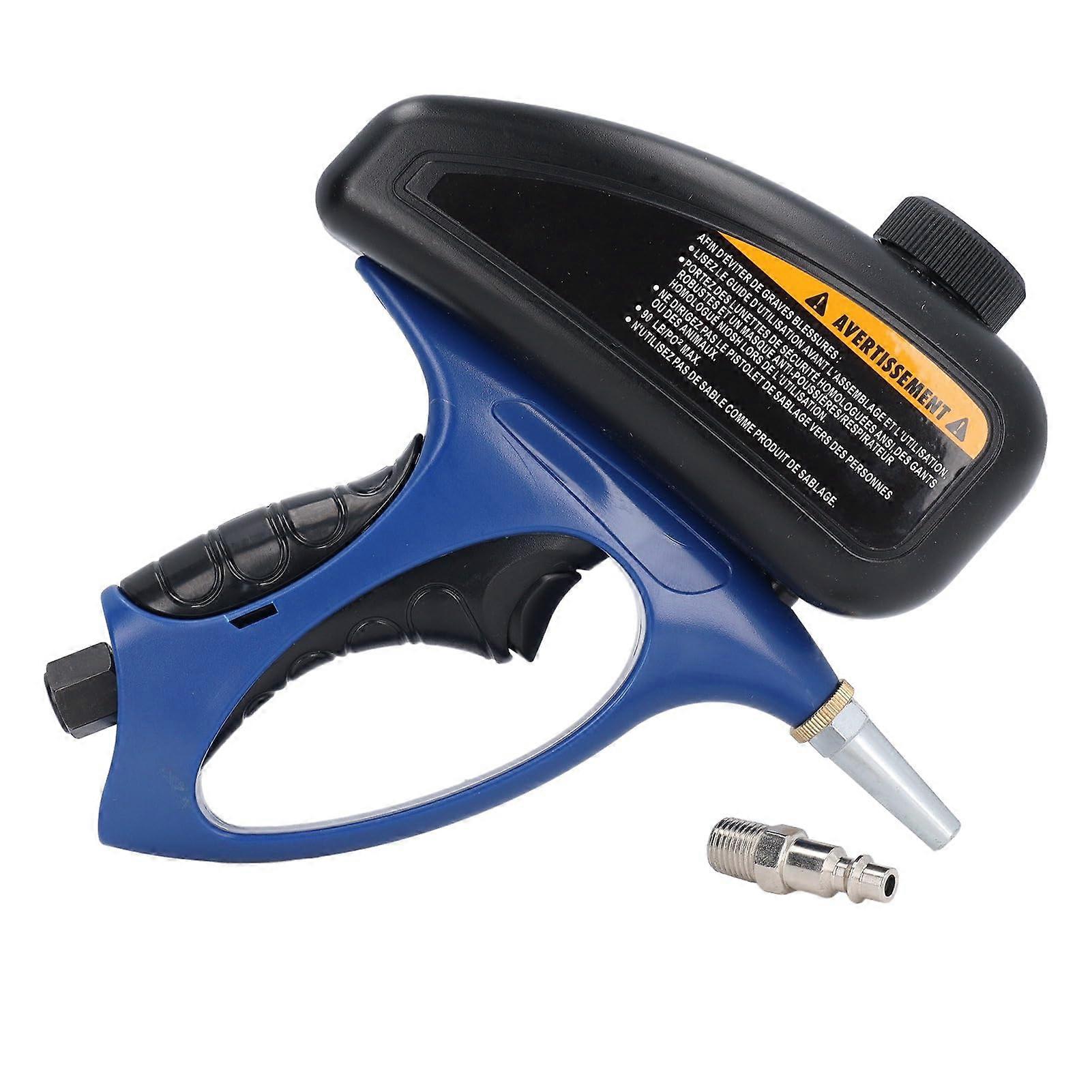 Sandblasting Gun Air Sandblaster Kit 90PSI 500ml Fast Material Removal Surface Cleaning Tool