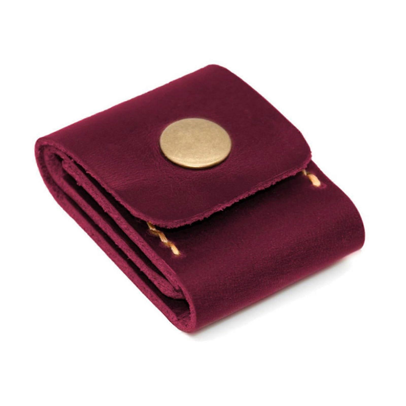 Guitar Pick Holder PU Leather Case with Compact ThreePocket Design for Easy Pick Access