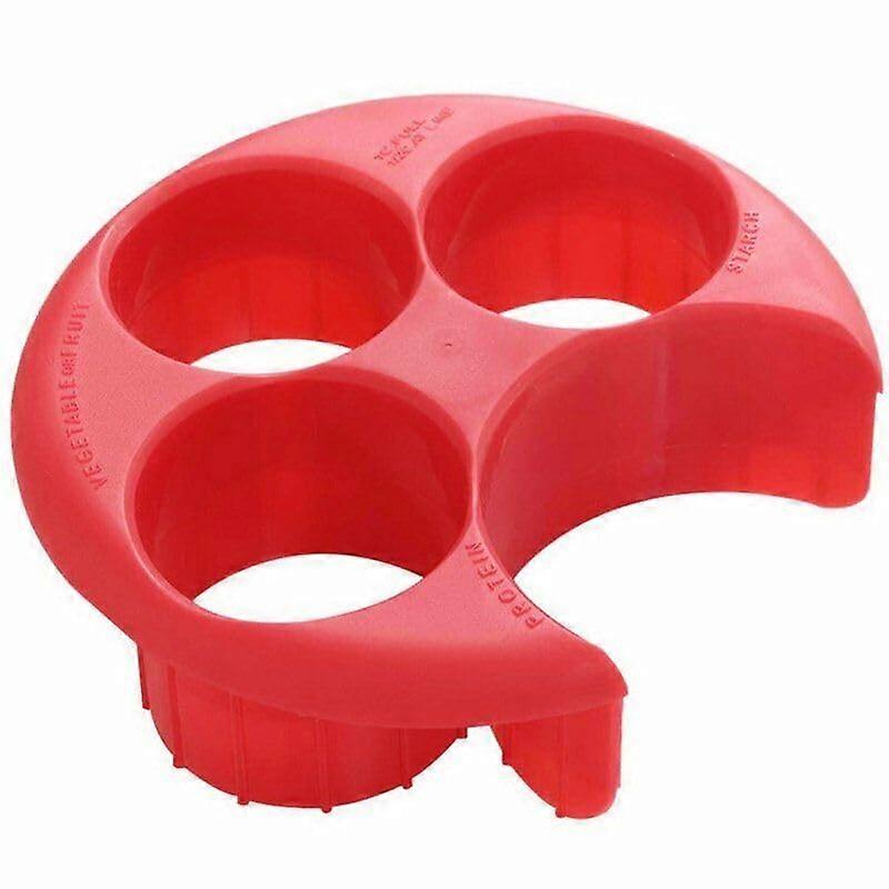 Red Portion Control Plate for Healthy Eating and Weight Loss with Visual Meal Sections