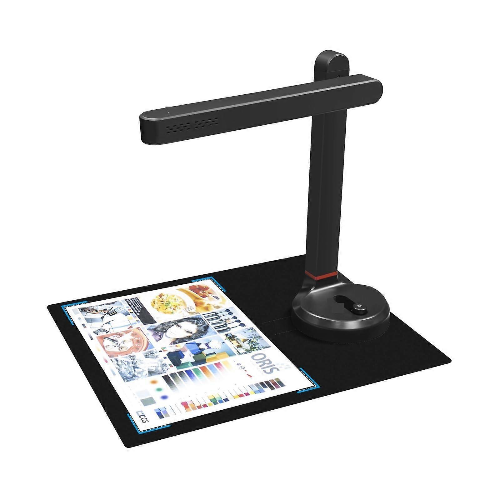A3 A4 Auto Document Scanner with Smart OCR, 8MP CMOS, LED Desk Camera for Office and Classroom