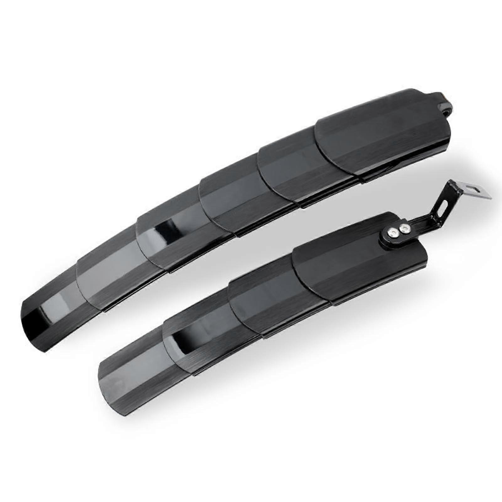 Adjustable Front and Rear Mountain Bike Mudguard Set with Extended Splash Protection and Quick Release
