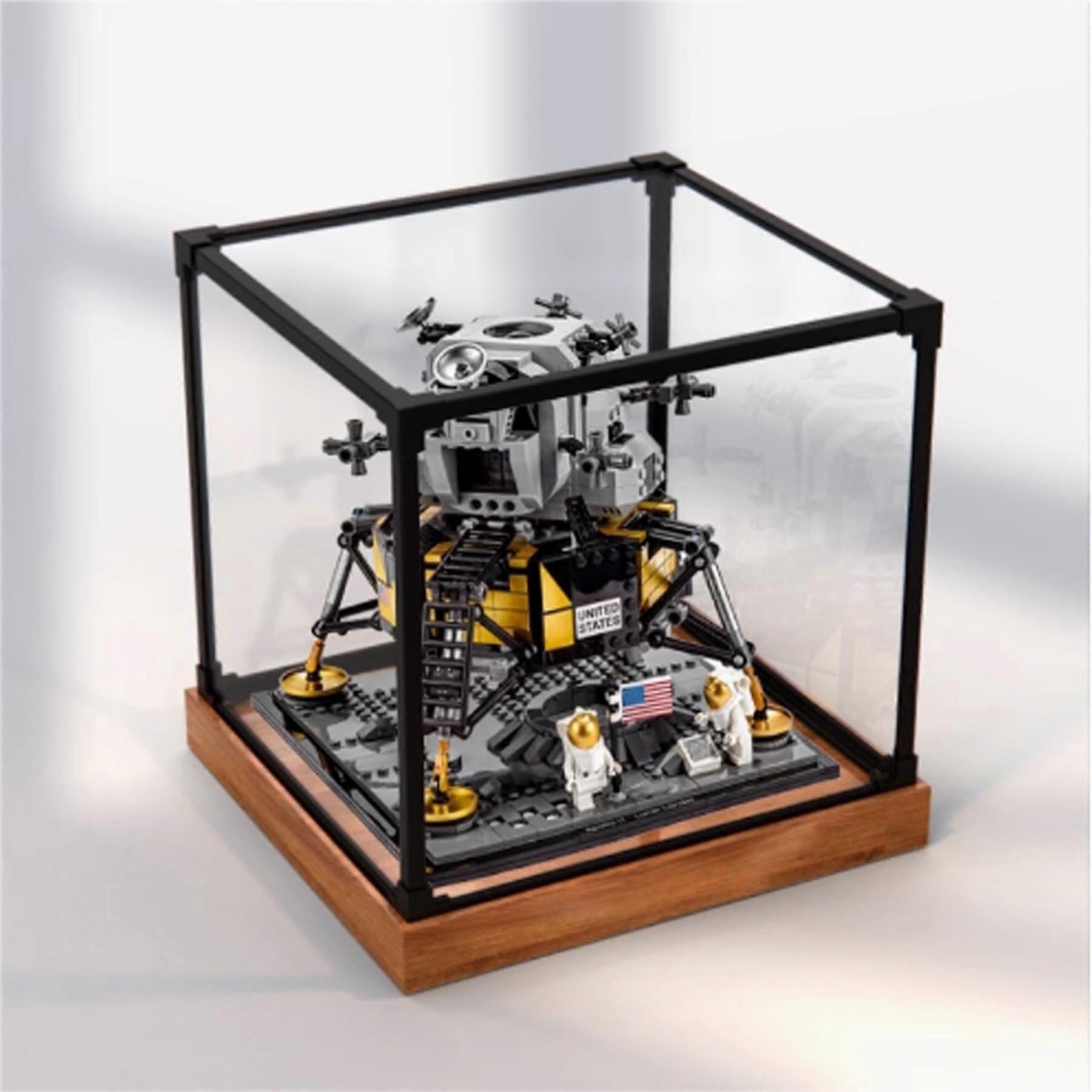 Display Case Acrylic Dustproof Box for  10266 with Wood Base Clear View Assembly