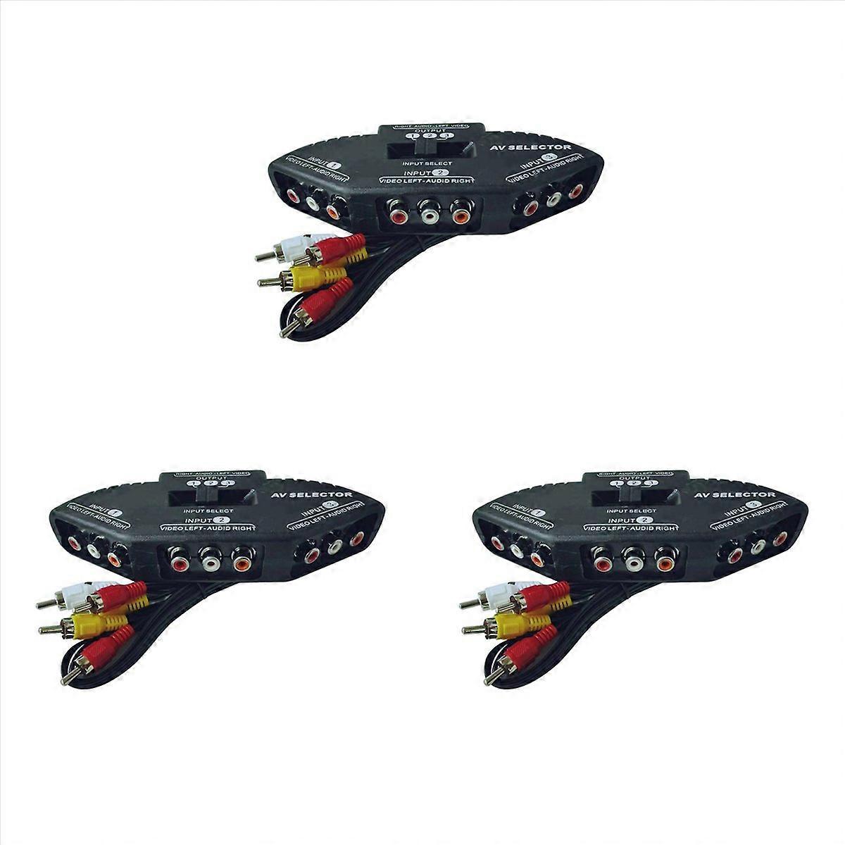3-Way Audio Video AV Switch Selector Box Splitter Switch