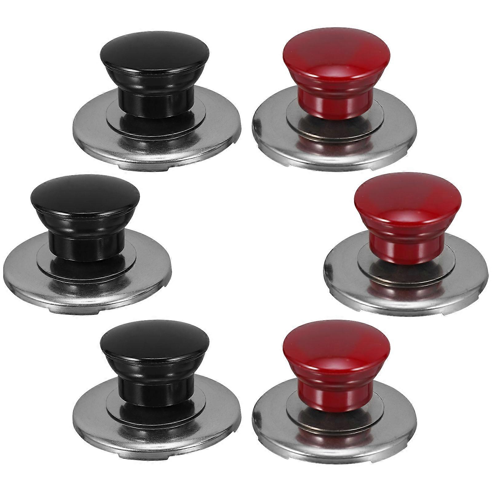 Kettle Lid Handles Replacement for Kettle Use 6Pcs Whistling Red Knobs