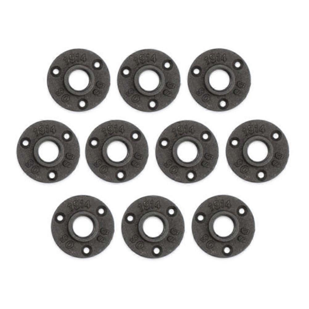 Threaded Floor Flange Wall Mounted Fittings for Industrial Projects 10Pcs