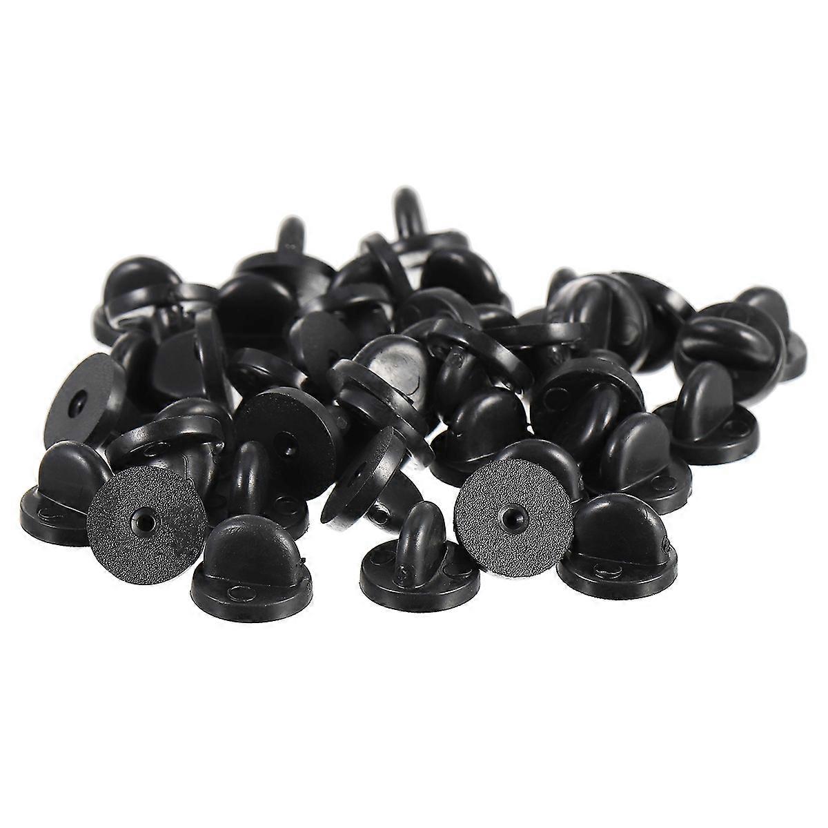 Butterfly Hat Badge Caps Rubber Brooch Clasp Replacement 200Pcs Set