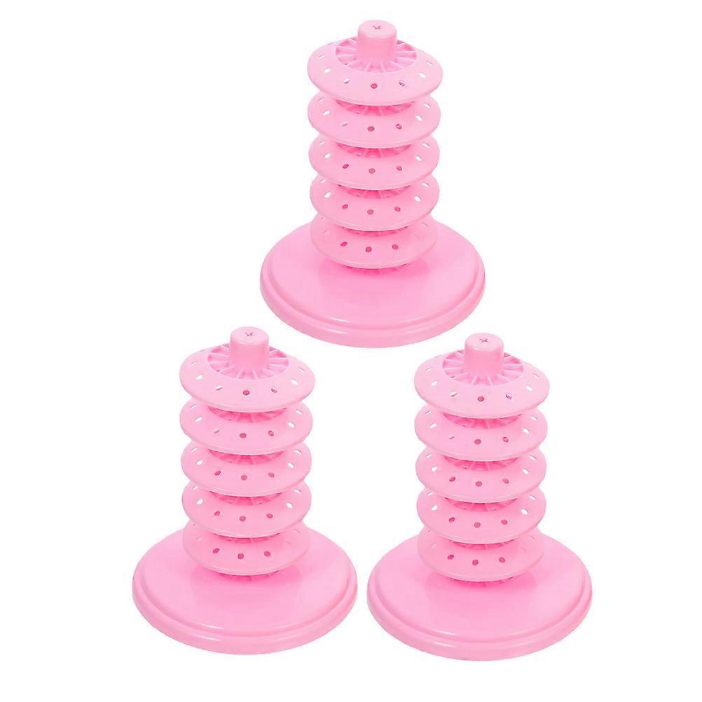 Multilayer Sticks Holder Lollipop Display Rack Adjustable 3Pcs Pink