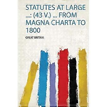 Vedtekter for øvrig: (43 V.)  fra Magna Charta til 1800