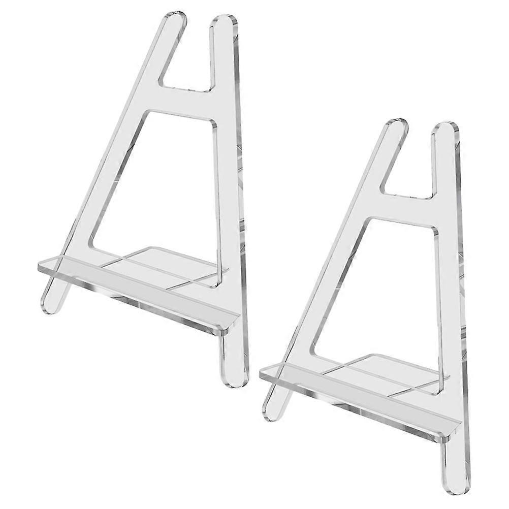 6Pcs Transparent Acrylic Plate Stand for Display Multi-Functional Use