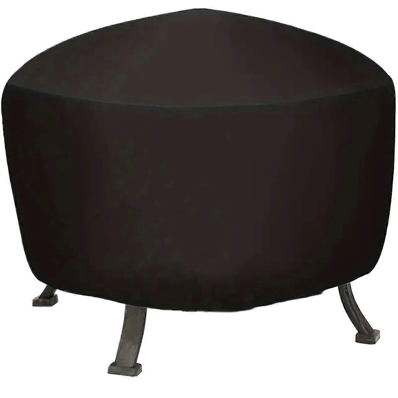 2pcs Waterproof Fire Pit Table Cover 85x40cm UV Resistant Outdoor Protector with Drawstring