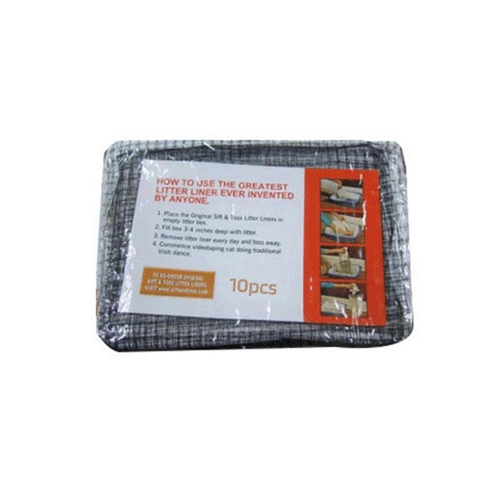 10er-Pack Katzentoilettenbeutel, wiederverwendbare Sieb-Beutel, robust.