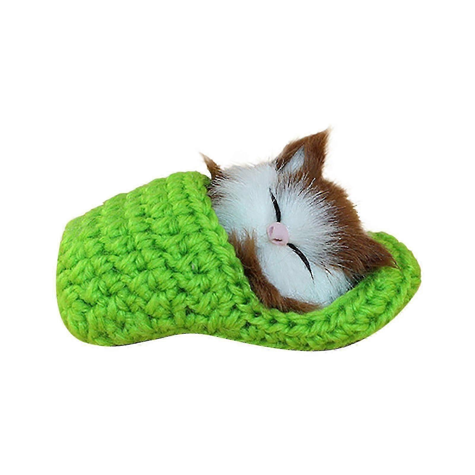 Green Simulation Cat Model Ornaments Doll Cat