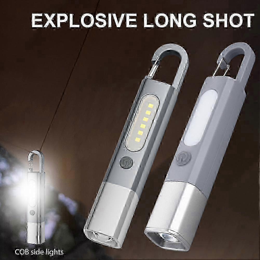 Outdoor Flashlight Rechargeable Work Flash Light Torch Lamp Penlight