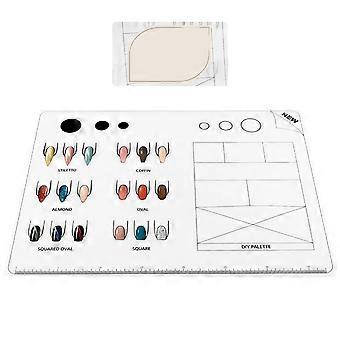 Acrylic Nail Mat Silicone Training Sheet Flexible Roll Up Pad for Acrylic Fingernails Nail Practice Supply
