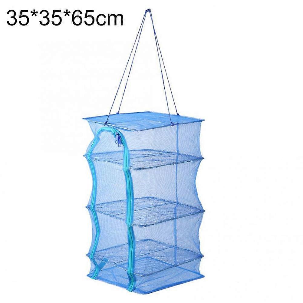 Foldable Multi Layer Drying Rack Fish Vegetables Fruit Herb Hanging Net Dry Cage