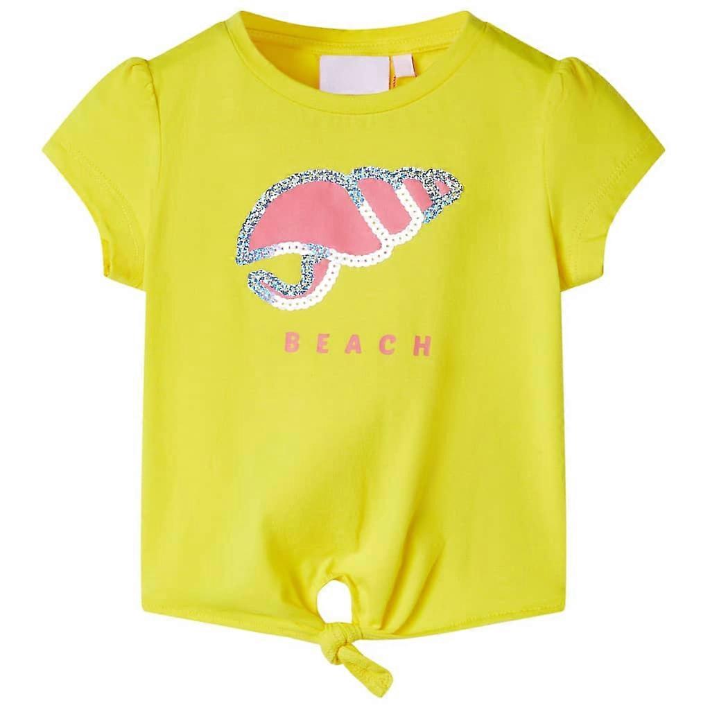 Kindershirt 128 geel