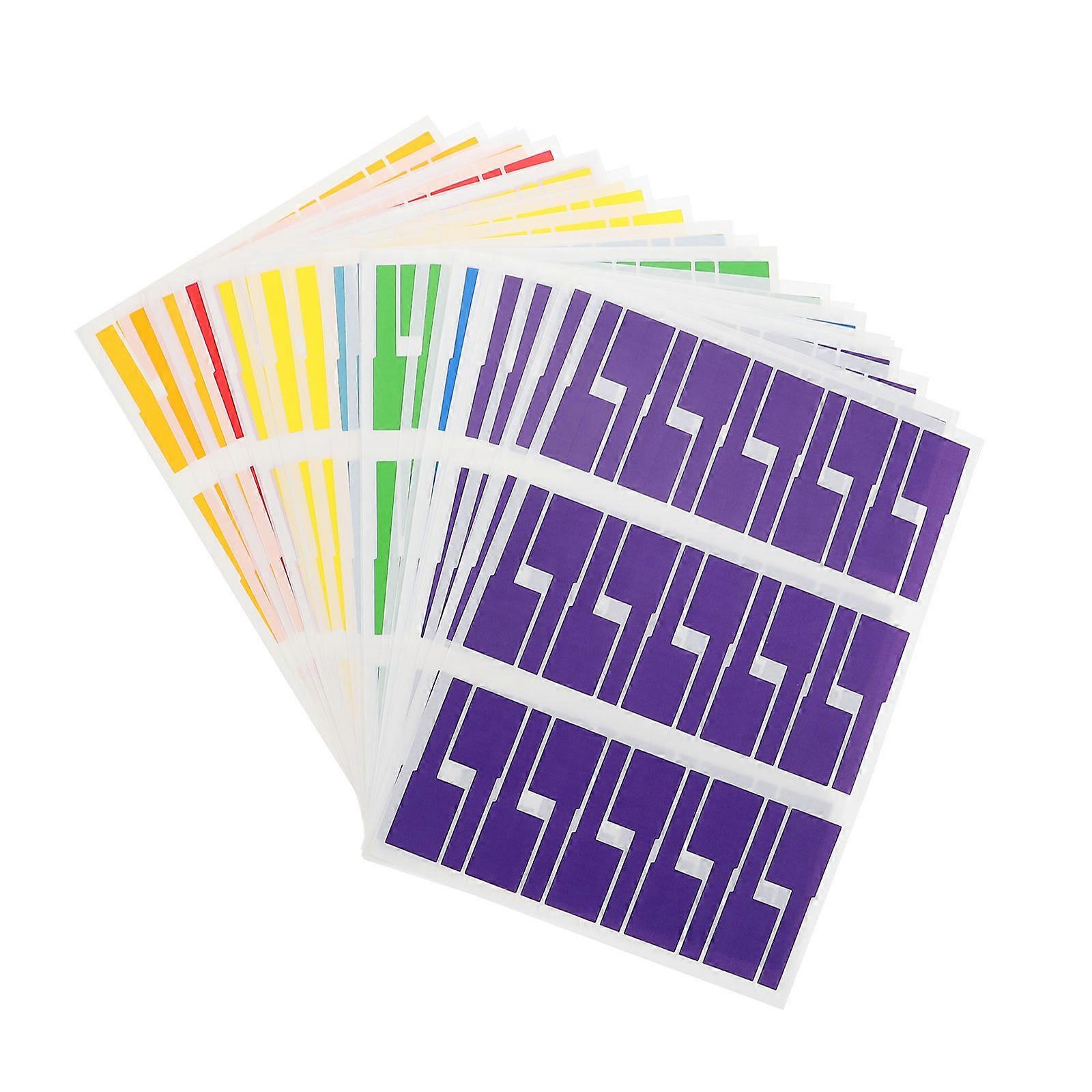 Waterproof Cable Labels for Identification 40 Sheets Assorted Color Stickers
