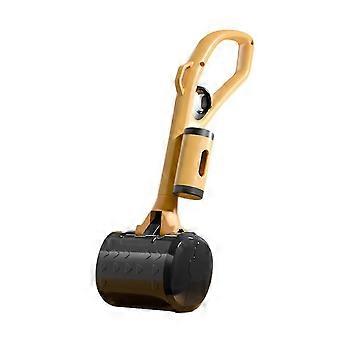 Dog Poop Scooper with Zigzag Clamp Mouth for Enhanced Grip, One Handed Operation and Long Handle