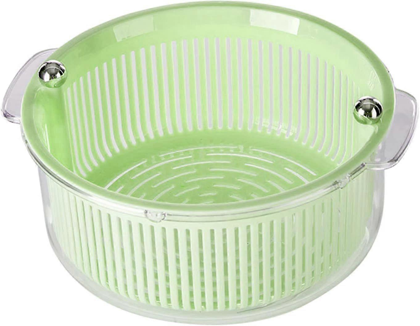 Rotating kitchen draining basket, storage basket, colander, drainer, vegetable cleaning tool