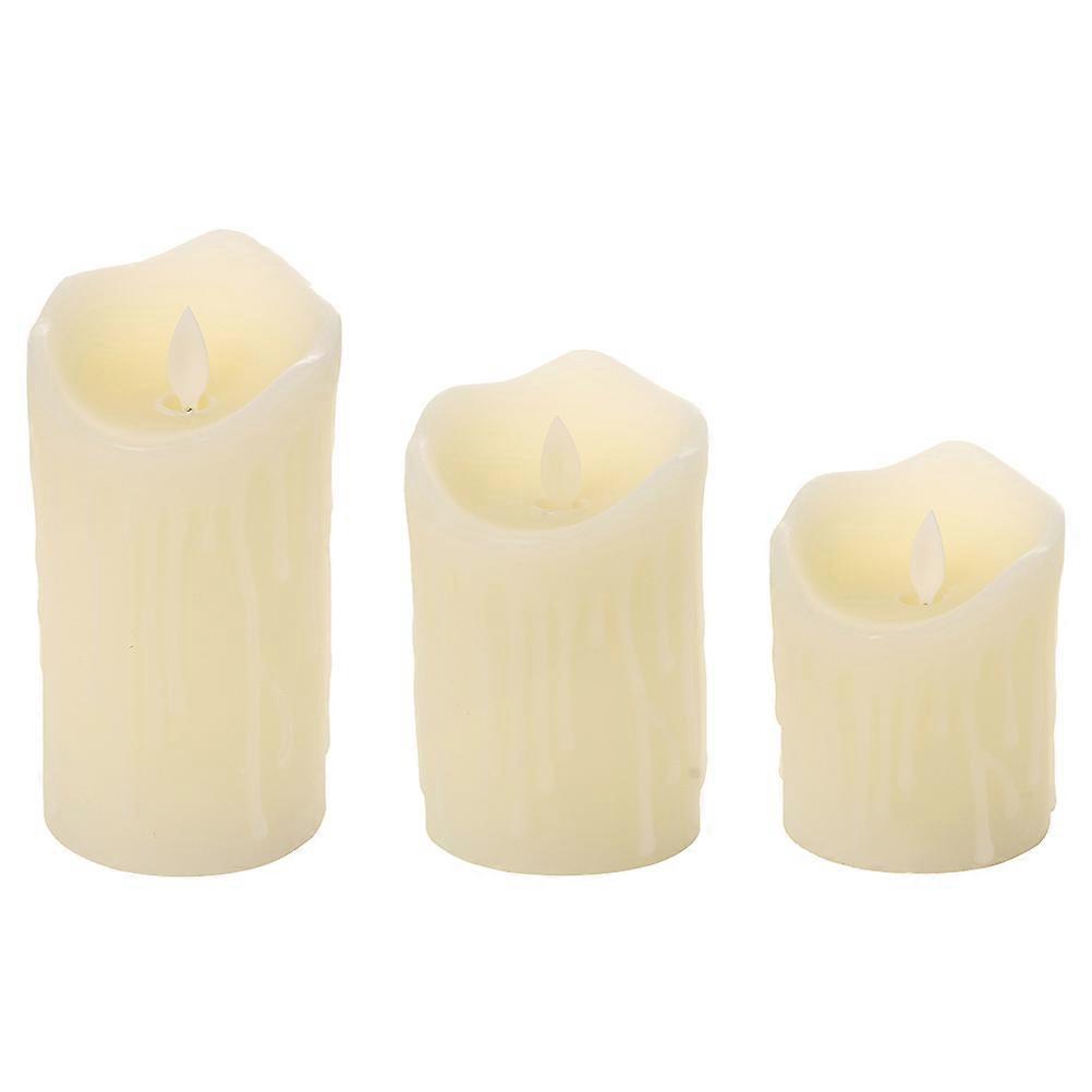 Flameless LED Candle Lights Electronic Candle Lights for Decoration 3Pcs