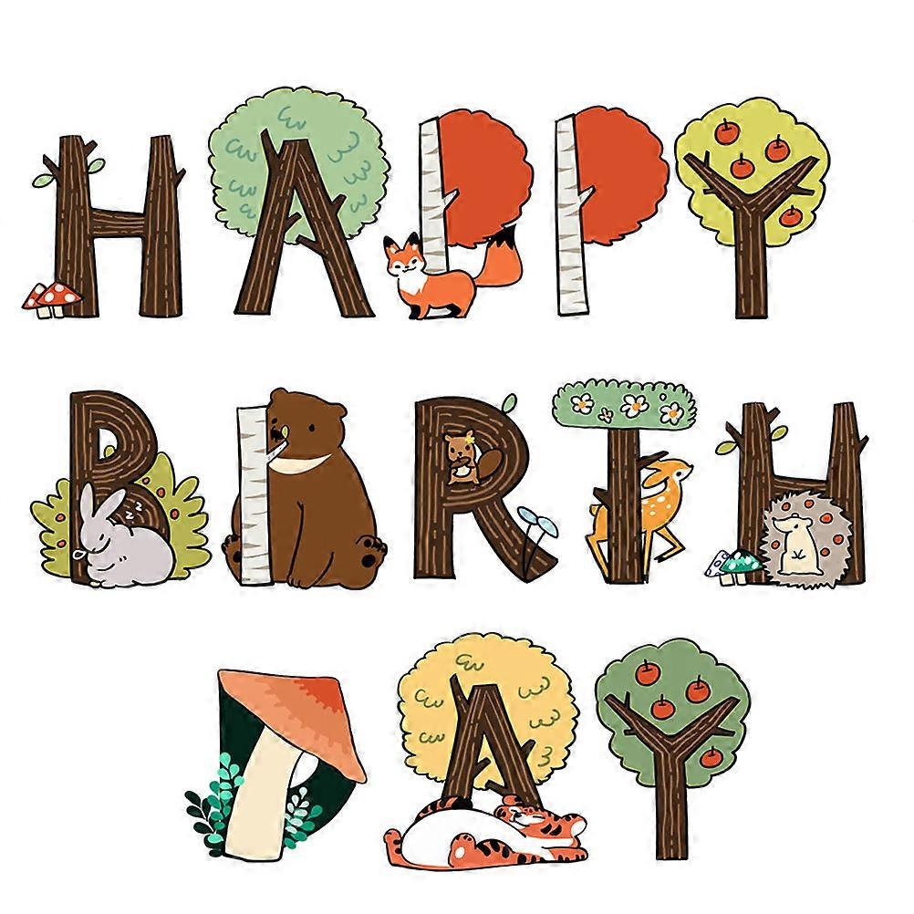 Pull Flag Forest Animals Theme for Decoration