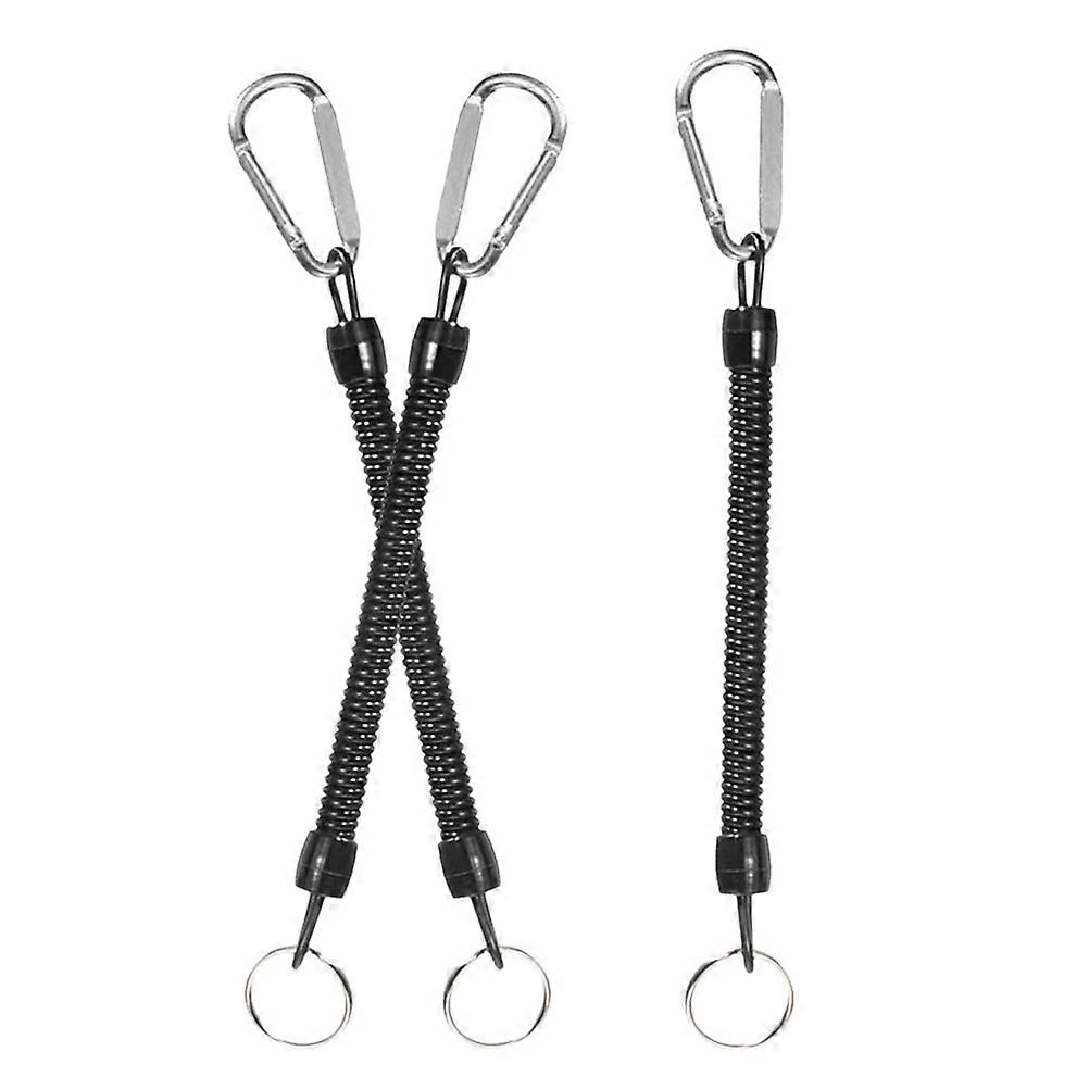Security Gear Tools Practical Retractable Elastic Ropes Plastic Key Rings 3Pcs