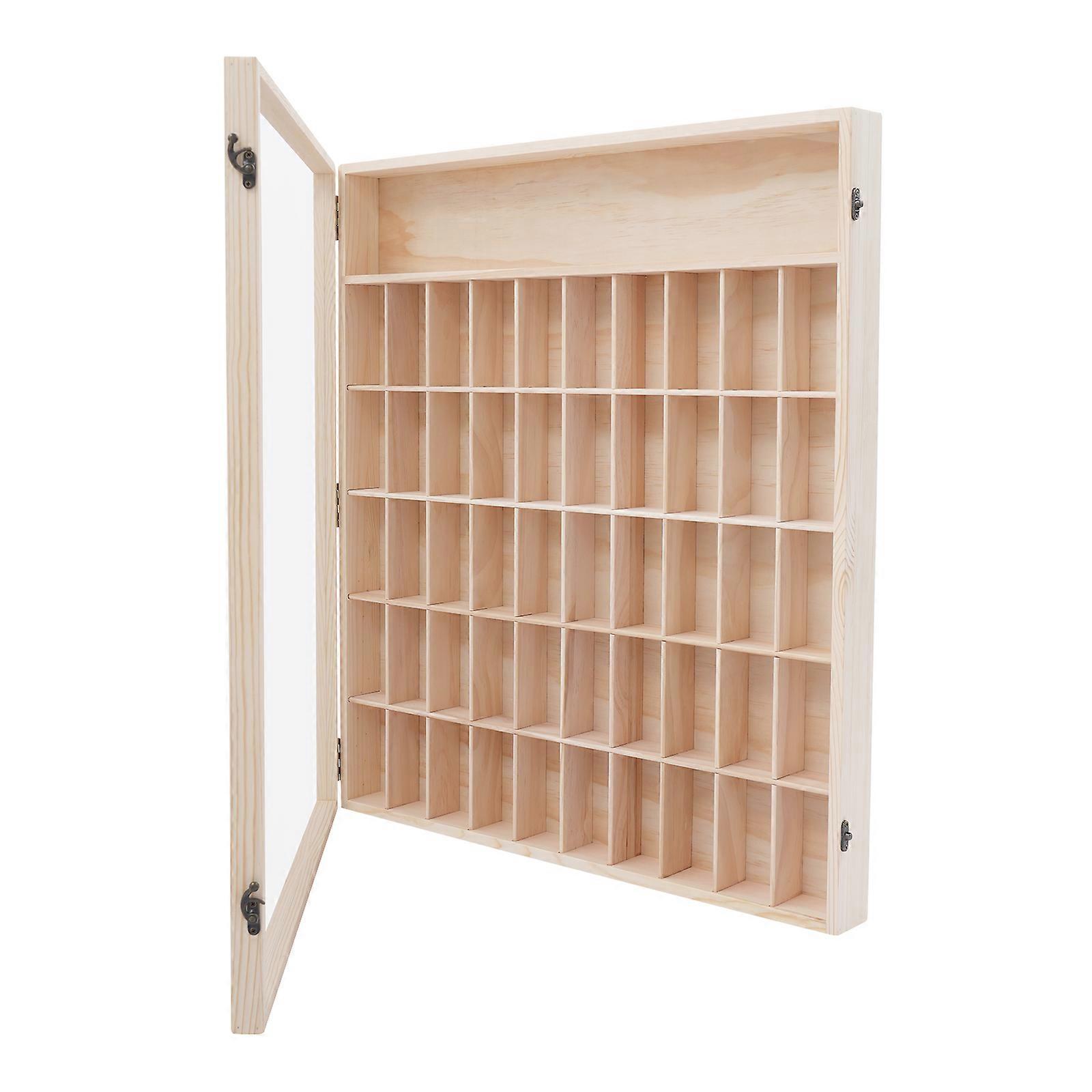 Vitrine murale à 50 compartiments pour figurines et objets de collection