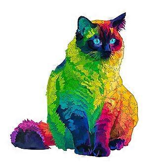 3d Wooden Cat Puzzle Toys Impossible Wood Jigsaw Puzzle Toys Board Games Brain-teaser Antistress Toy For Adult Children Kid Gift