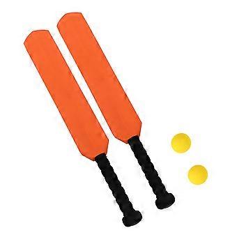 2 sæt kreativt cricket legelegetøj med boldinteraktion sportslegetøj spil cricket håndholdt baseballbat praktisk eva baseballbat til baseball sportsbat