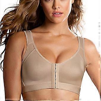 Women Posture Corrector Bra Wireless Back Support Lift Up Yoga Beige