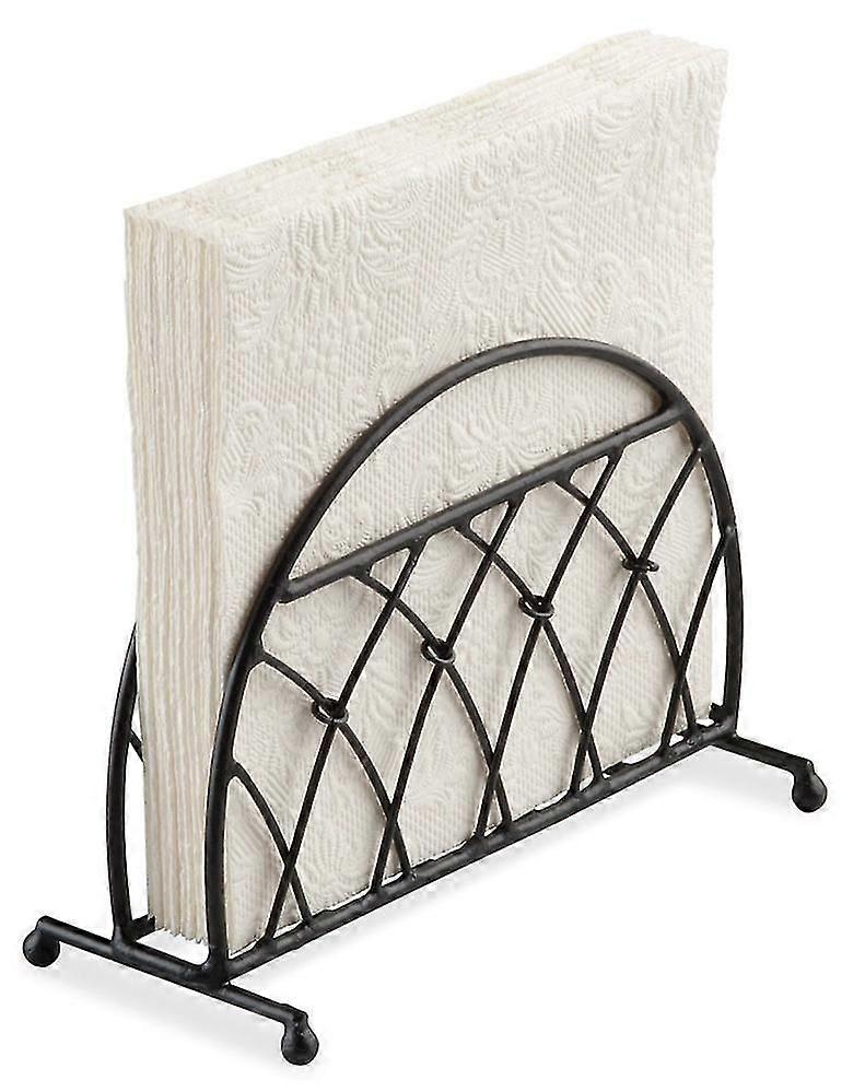 Lattice Design Upright Serviette Holder Noir