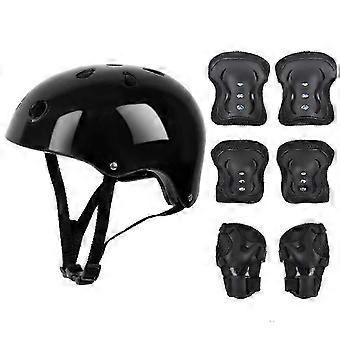 7Stk/Satz Kinder Kinder Helm Knie Ellbogenschoner Fahrrad Skate Fahrrad Protecs SZS0542