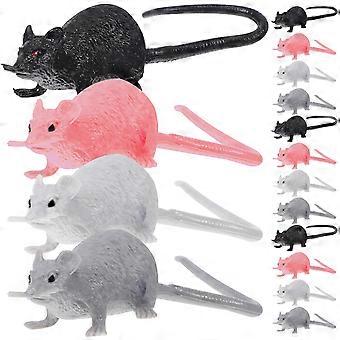 16 Pcs Rato falso Kawaii rato miniatura ratos ornamento Halloween quarto jardim decorações