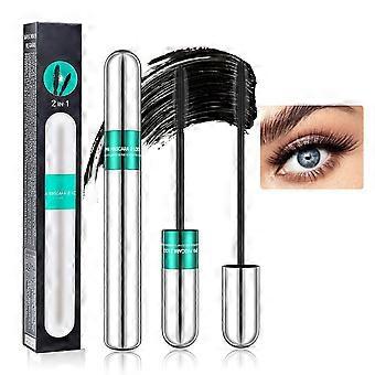 Waterproof Volumizing Mascara with 4D Fiber Dual Brush for Longlasting Smudgeproof Curl