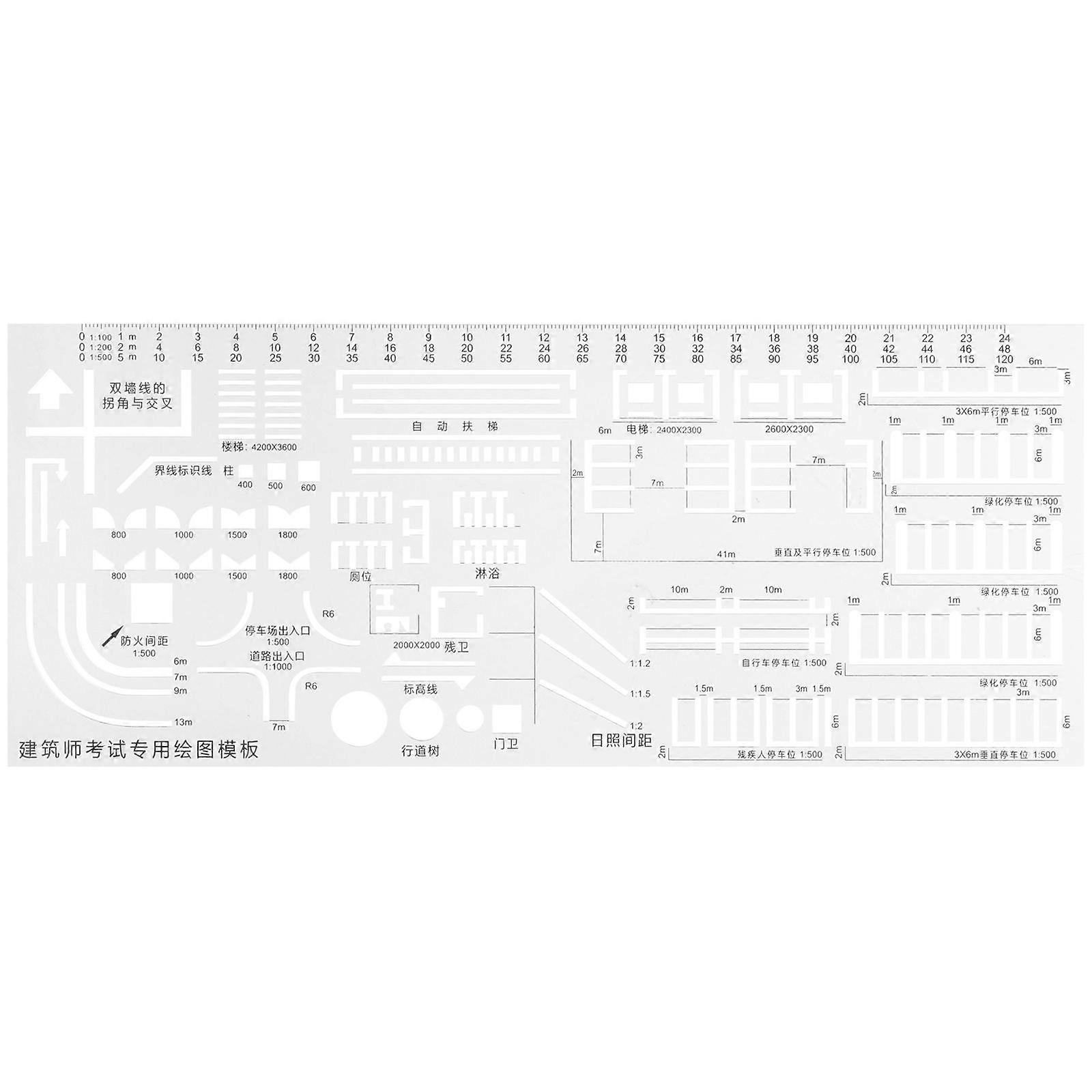 Geometric Stencil Drafting Ruler Plastic Drafting Tool Architecture Supplies