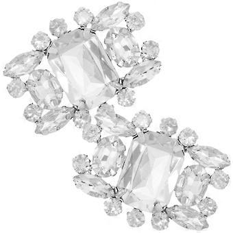 2PCS Bridal Crystals Diamante Shoe Clips Fashion Rhinestones Wedding Shone Buckles Party Shone Accessories for Women