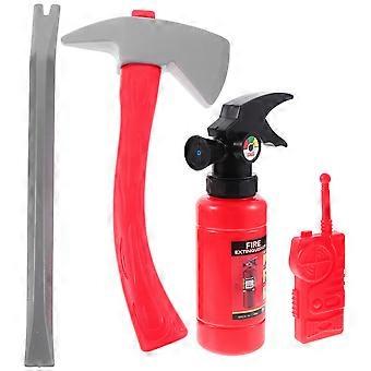 Fireman Cosplay Simulation Fire-Fighting Prop 4Sets for Pretend Play