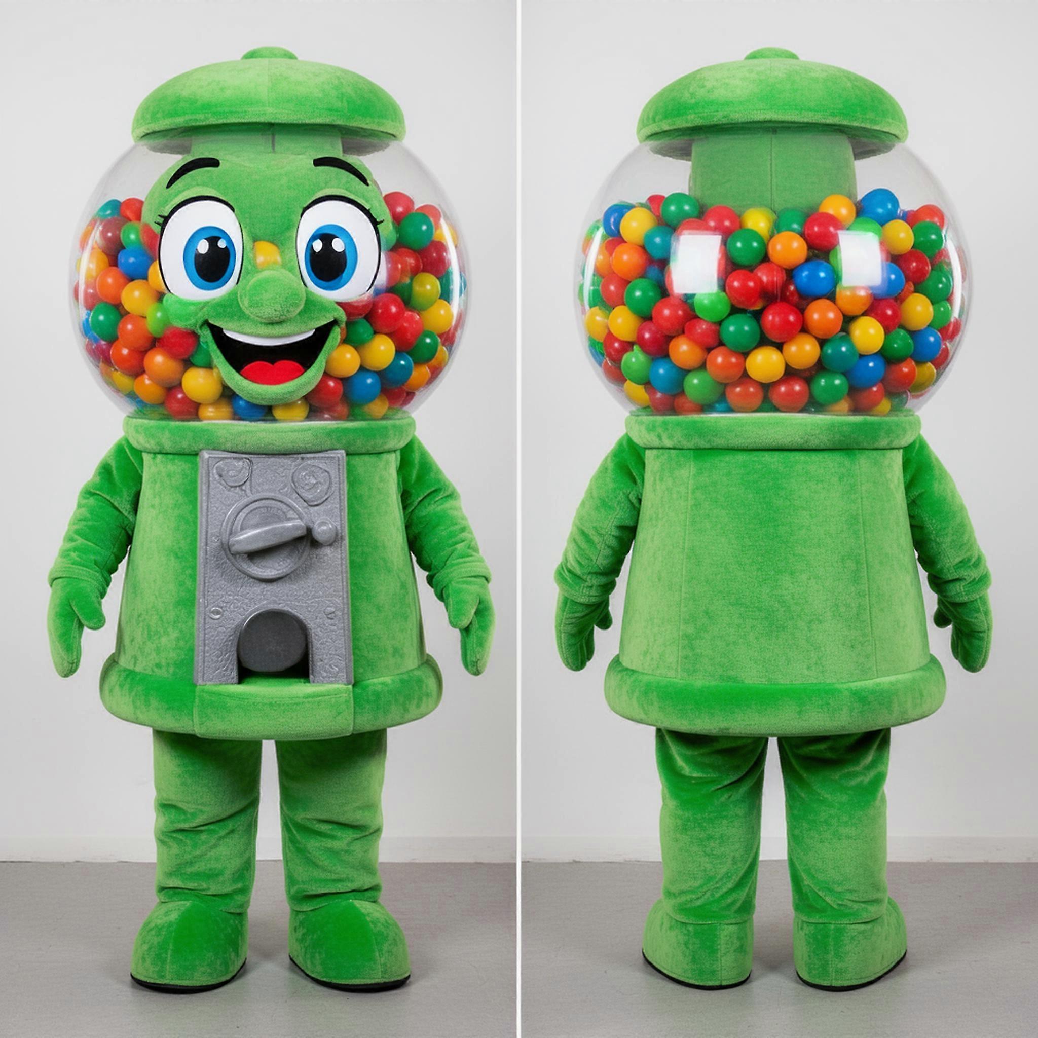 MASTICOT Emerald Green Bubbly Gumball Machine Mascot