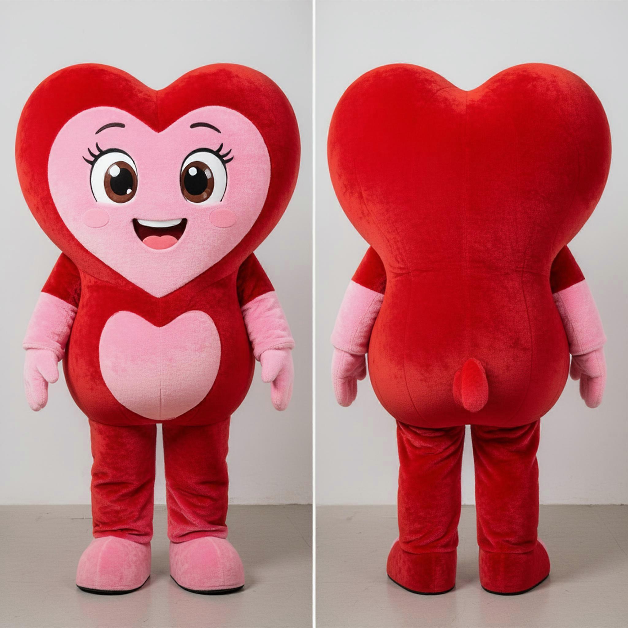MASTICOT Red Heart Shaped Chocolates Mascot