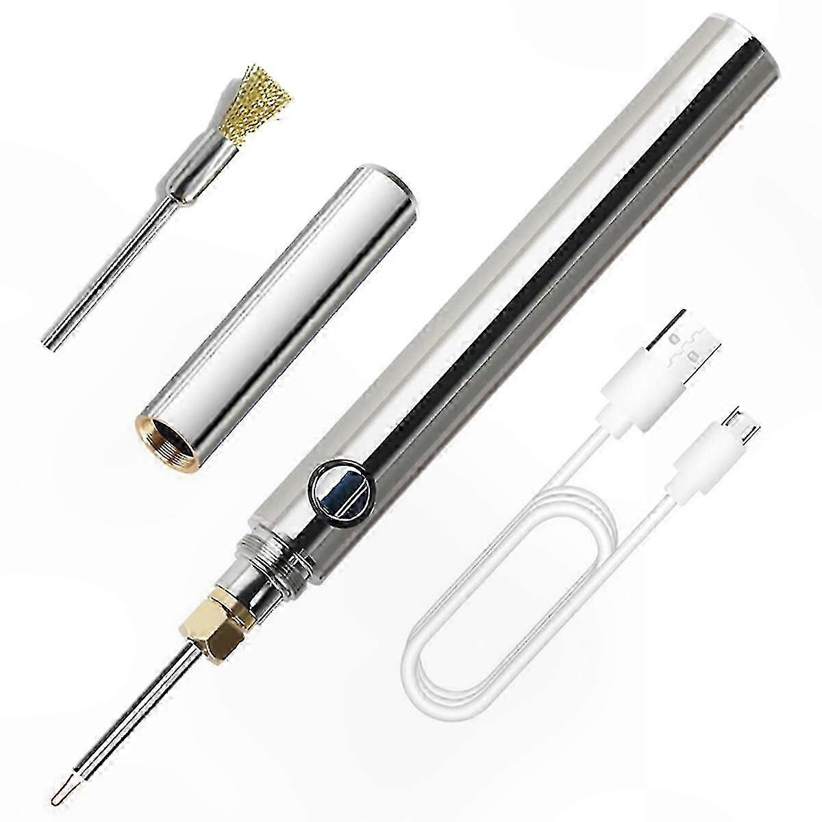 Rechargeable Thread Burner Tool with USB Charging and Replacement Tip compatible with String Beading Projects
