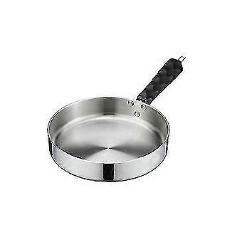 Camping Three-Layer Steel Frying Pan with Portable Detachable Handle for Outdoor Cooking Hiking Picnic BBQ Travel