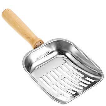 Stainless Steel Cat Litter Scoop Flat Head Poop Scooping Tool