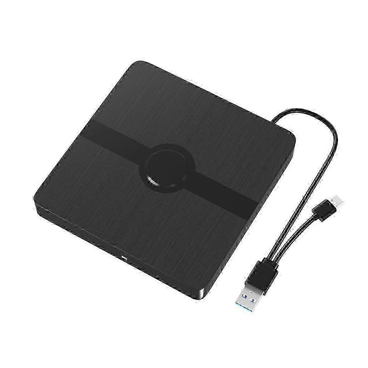 Portable USB 3.0 External Optical Drive with CD/DVD Burner and Reader compatible with Laptops
