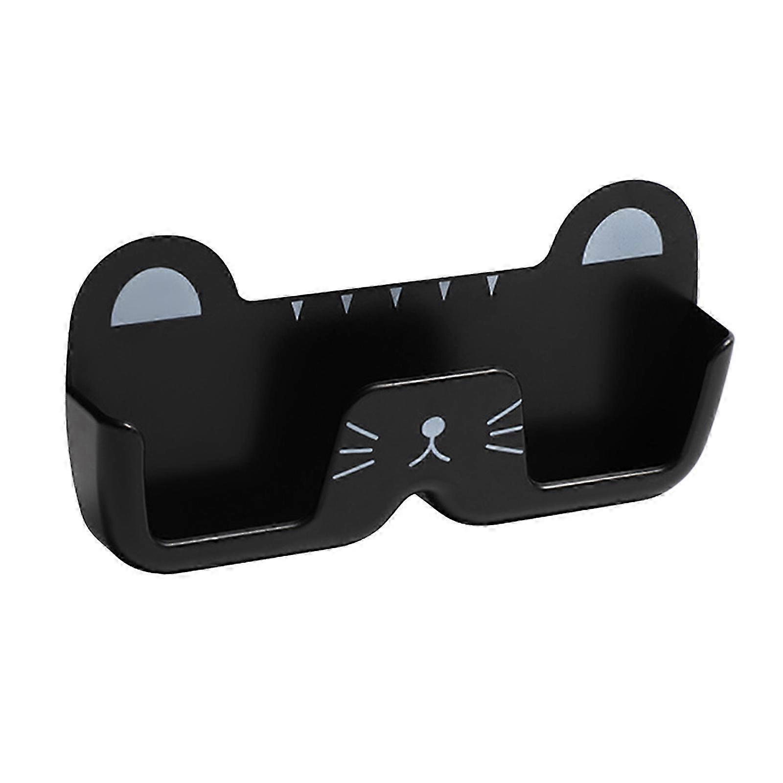 Cat Pattern Glasses Storage Box Portable Versatile Eyewear Organizer for Work