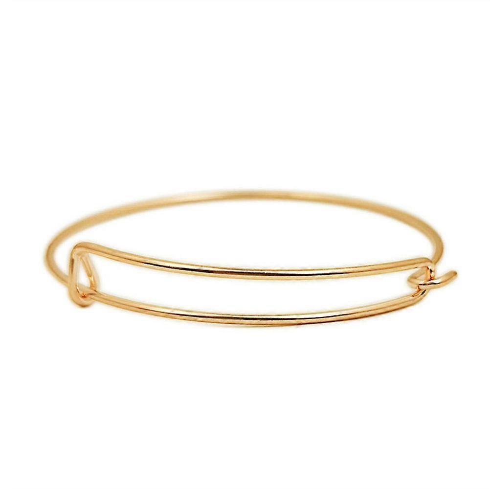 Stretchable Push-Pull Bracelet Adjustable Wire Bangle Bracelet 20Pcs Golden