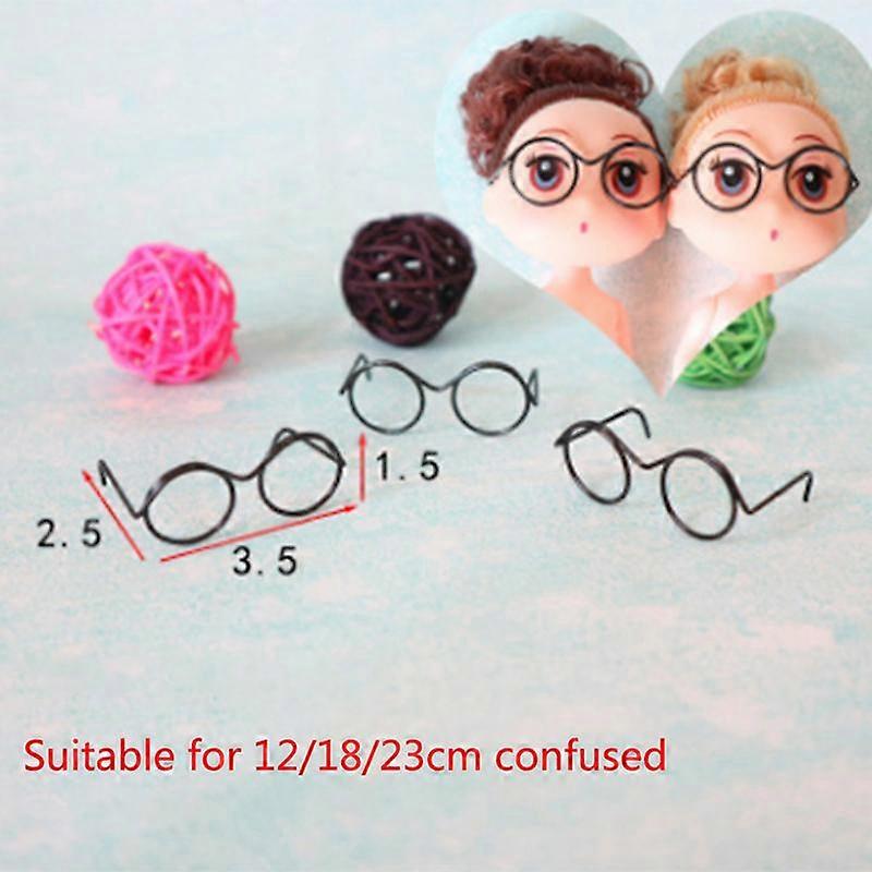 Great Collection 5PCS  Round Frame Lensless Retro Doll Glasses for Dolljavascript:;