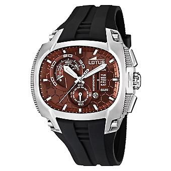 Lotus tornade Quartz Analog Man Watch avec bracelet en caoutchouc 15754/7